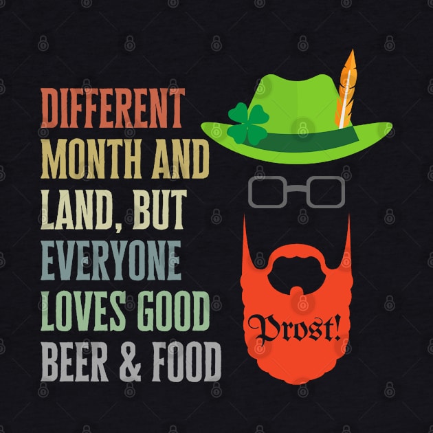 St Patrick - Oktoberfest for German Irish - St Patrick's Day in Fall - Funny Oktoberfest by Design By Leo